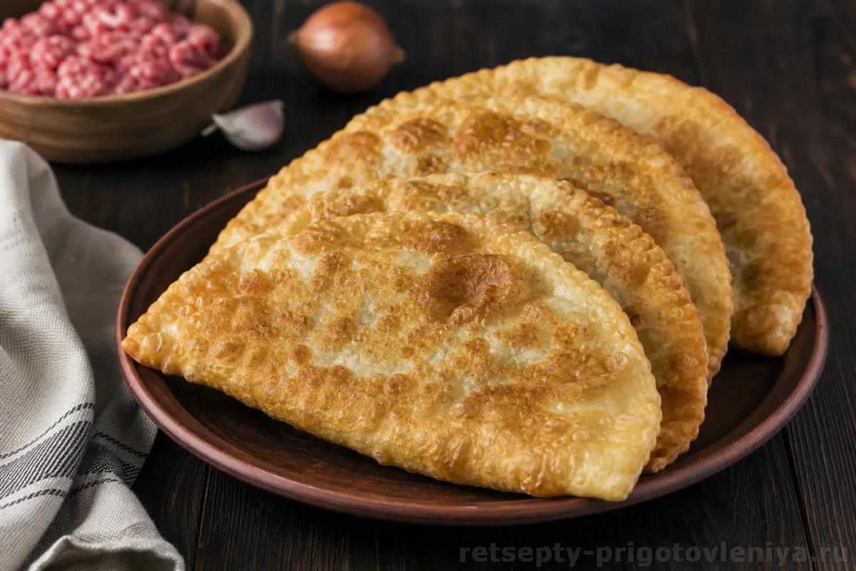 Чебуреки с мясом — готовое блюдо