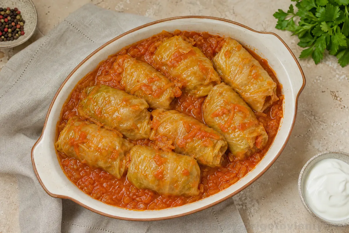 Голубцы с мясом и рисом — готовое блюдо