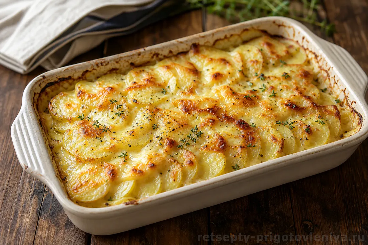 Картофельный гратен со сливками