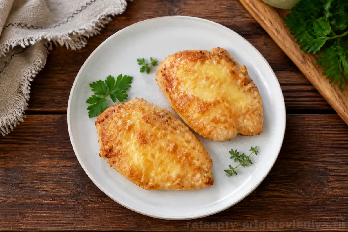 Куриные отбивные с сыром