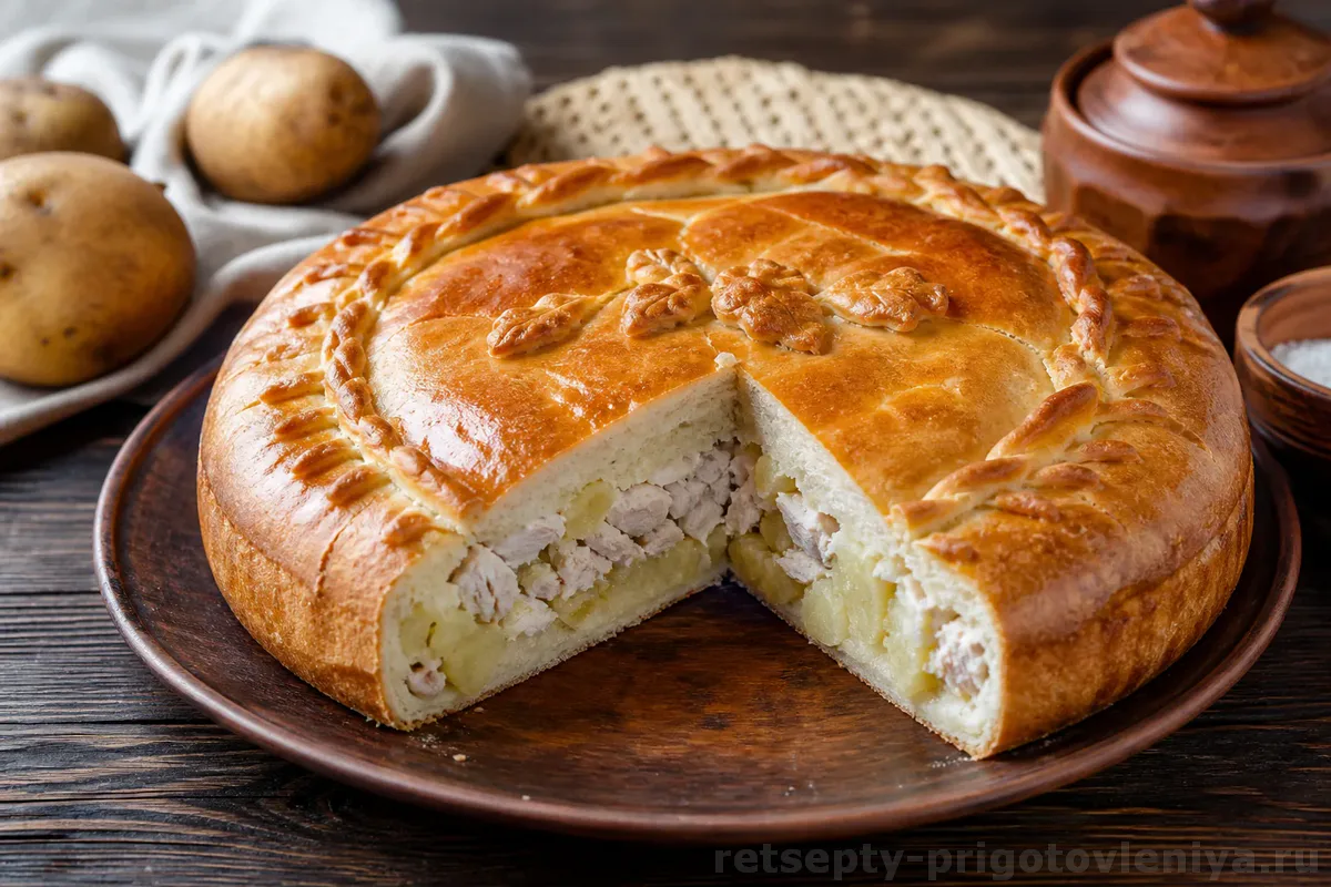 Курник с курицей и картофелем