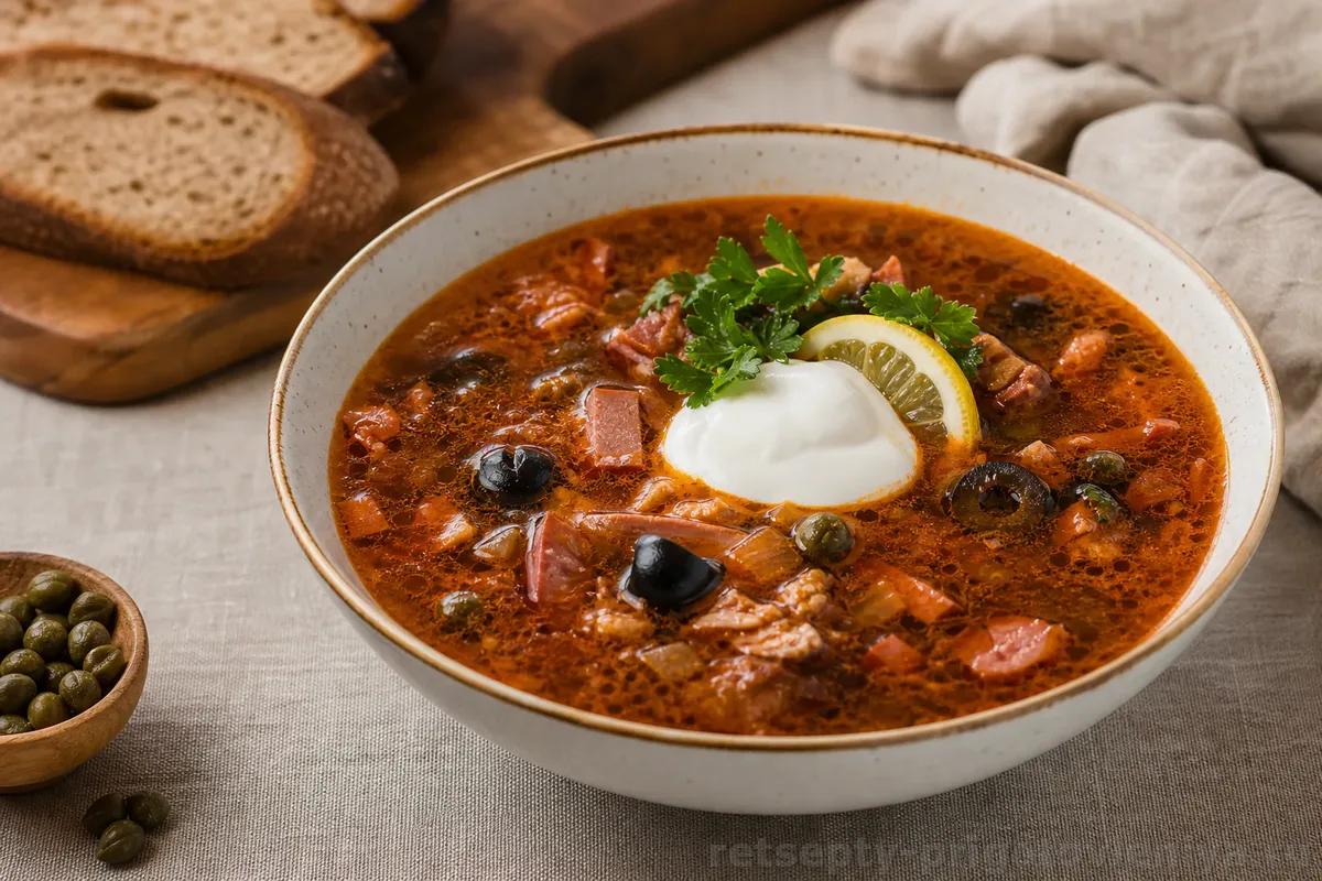 Мясная сборная солянка — готовое блюдо