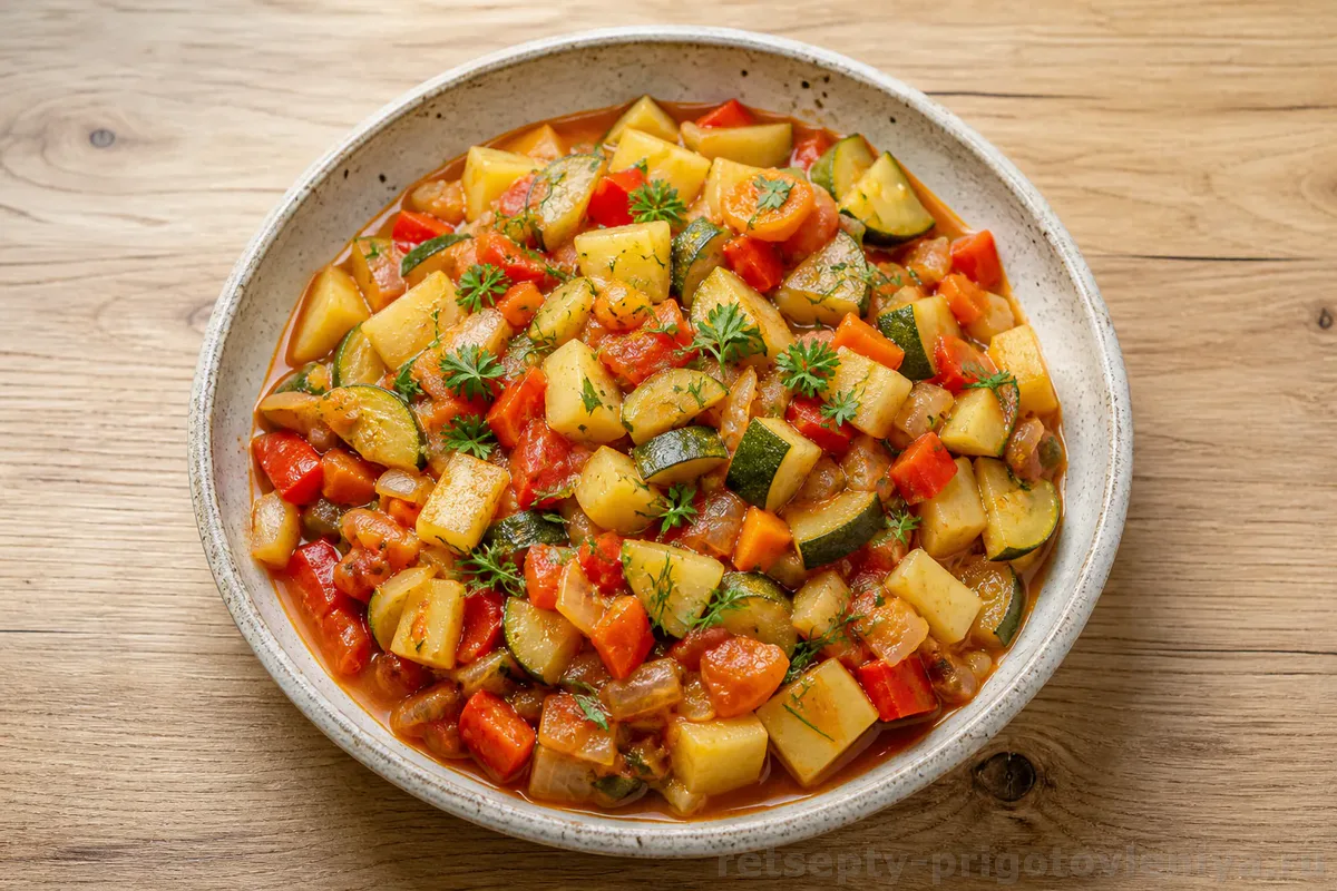 Овощное рагу с кабачками