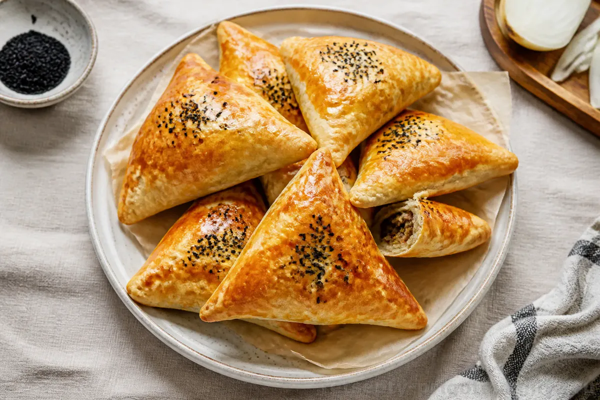 Самса с мясом — готовое блюдо