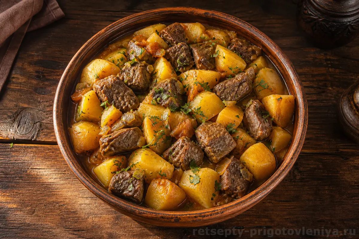 Жаркое из говядины с картофелем